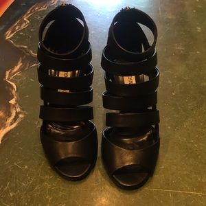 Jimmy Choo leather strap heels